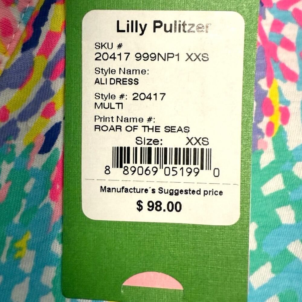 NWT Lilly Pulitzer ROAR OF THE SEAS ALI DRESS Size XXS - Picture 6 of 7